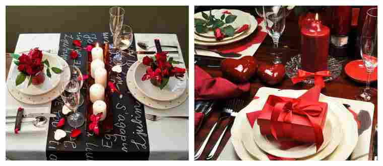 Decoración romántica para degustar una deliciosa cena en San Valentín