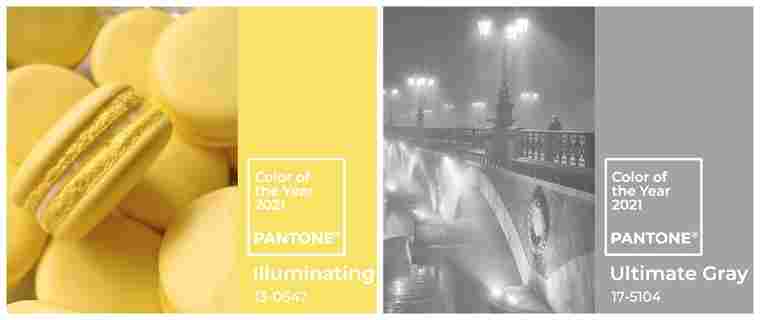 Color Pantone 2021 – No es uno son dos colores: Illuminating y Ultimate Grey